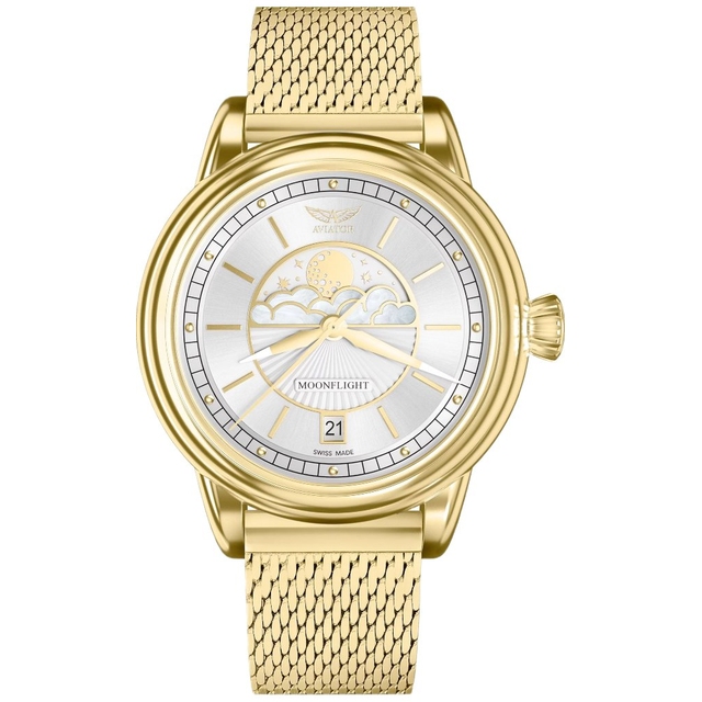ZEGAREK AVIATOR SWISS Moonflight