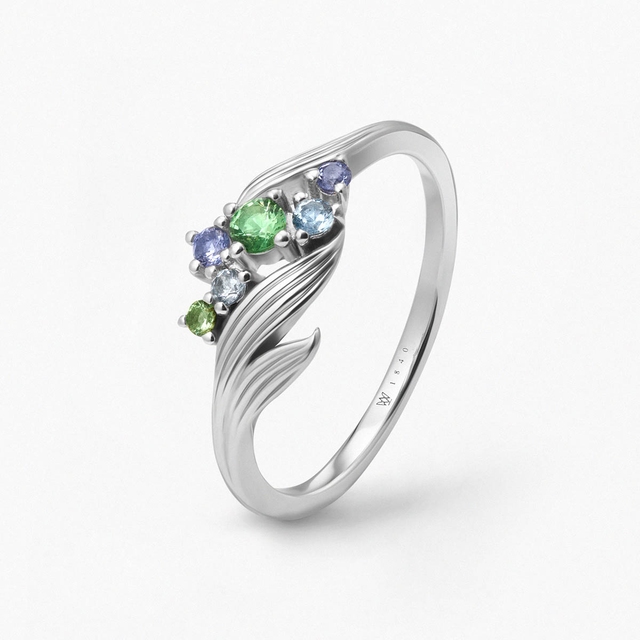 Pierścionek srebrny KOI