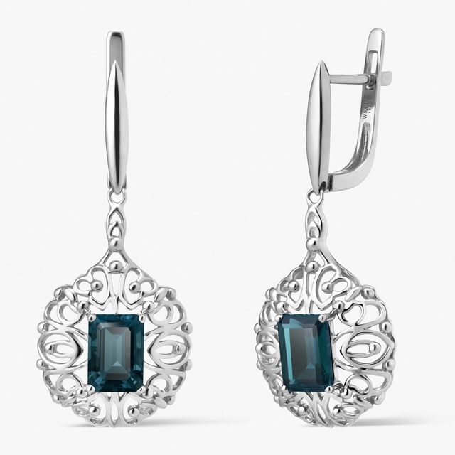 Kolczyki złote z topazem Royal Star