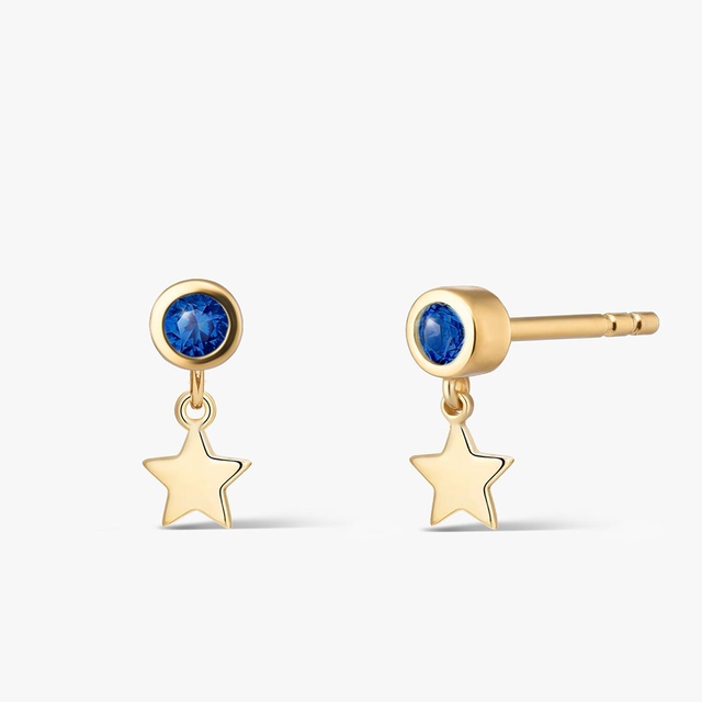 Kolczyki srebrne z gwiazdką