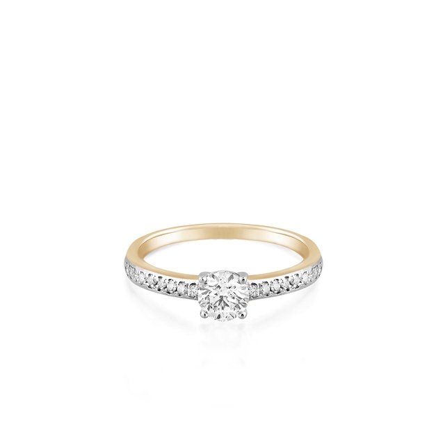 Pierścionek zaręczynowy złoty Szczęśliwy