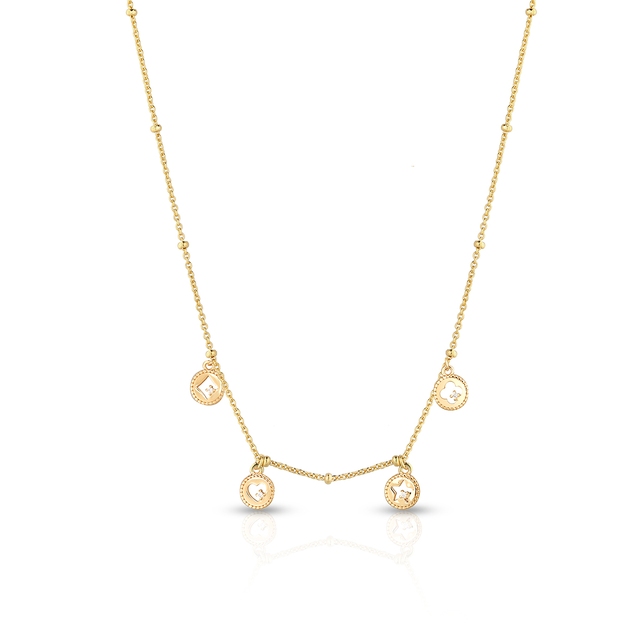 Naszyjnik  srebrny pozłacany