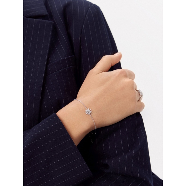 Bransoleta srebrna z cyrkoniami