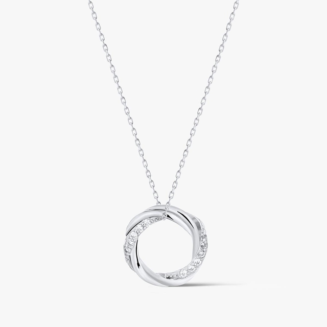 Wisiorek srebrny z cyrkoniami