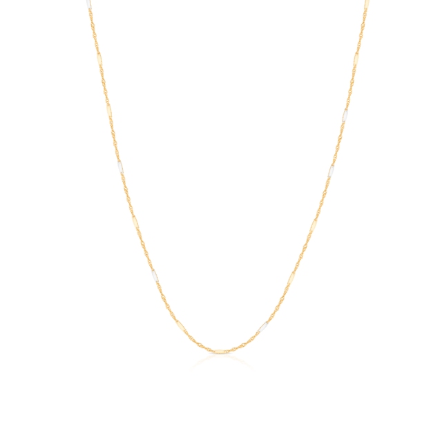 Łańcuszek złoty bicolor singapur