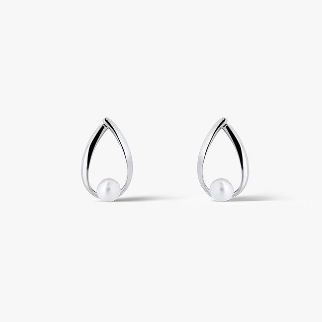 Kolczyki srebrne z perłą