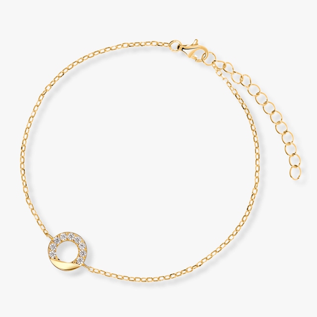 Bransoleta srebrna pozłacana