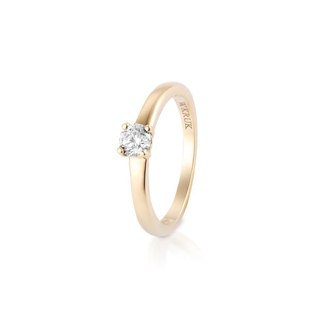 Pierścionek zaręczynowy złoty Szczęśliwy