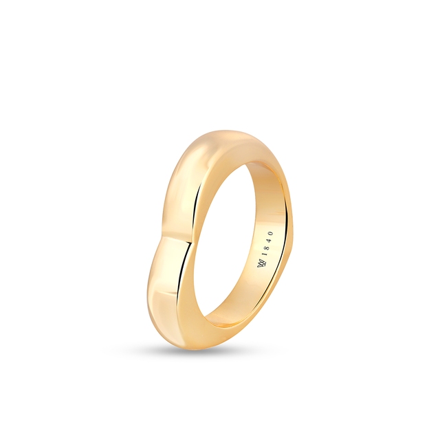 Pierścionek srebrny pozłacany w kształcie serca