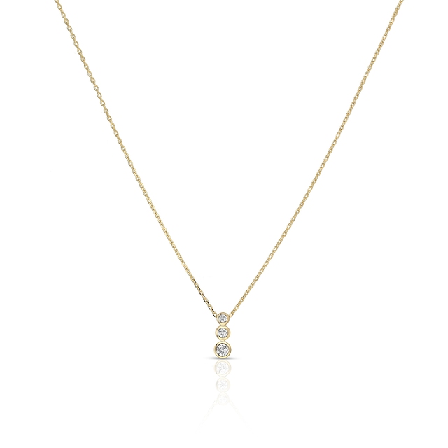 Naszyjnik srebrny pozłacany z cyrkoniami