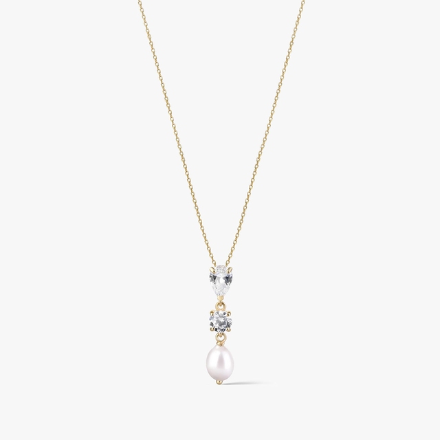 Wisiorek złoty z perłą Ceremonials