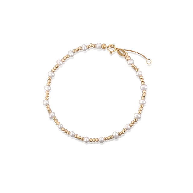 Bransoleta złota  z perłami
