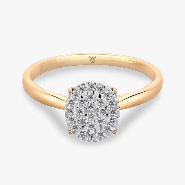 Pierścionek złoty z diamentami