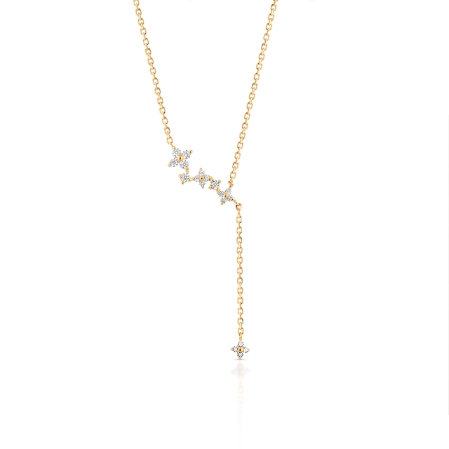 Naszyjnik złoty z cyrkoniami  Ceremonials