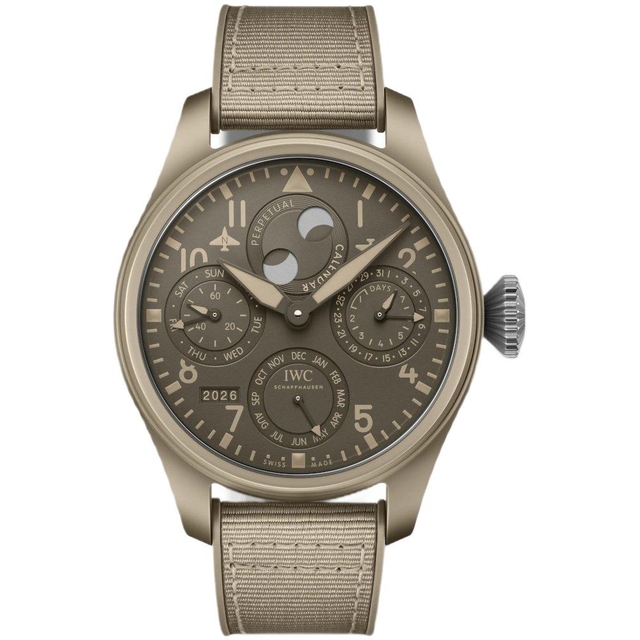 ZEGAREK IWC SCHAFFHAUSEN BIG PILOT'S PERPETUAL CALENDAR TOP GUN MOJAVE DESERT