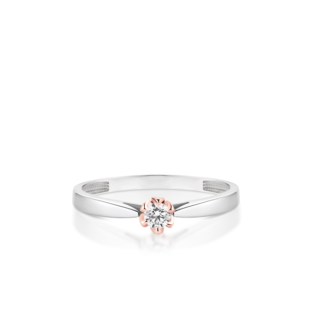 Pierścionek zaręczynowy złoty Romantyczny