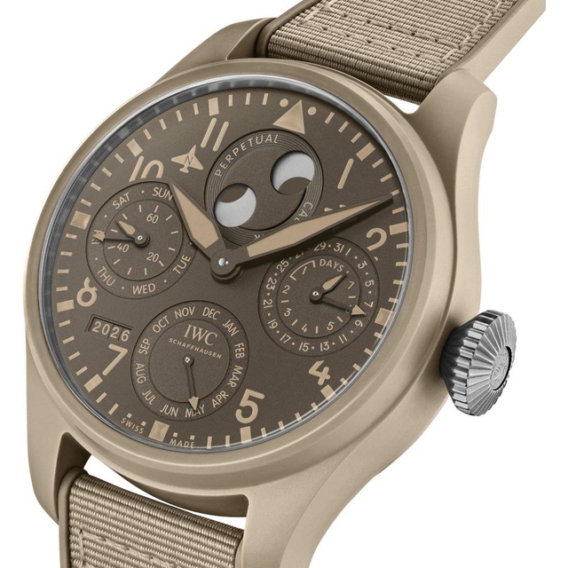 ZEGAREK IWC SCHAFFHAUSEN BIG PILOT'S PERPETUAL CALENDAR TOP GUN MOJAVE DESERT