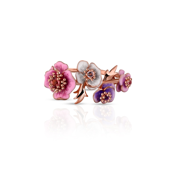 Pierścionek złoty Kwiaty Nocy