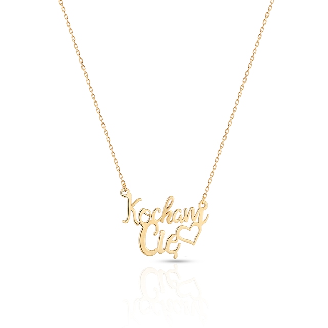 Naszyjnik złoty Kocham Cię