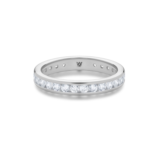 Pierścionek białe złoto z diamentami