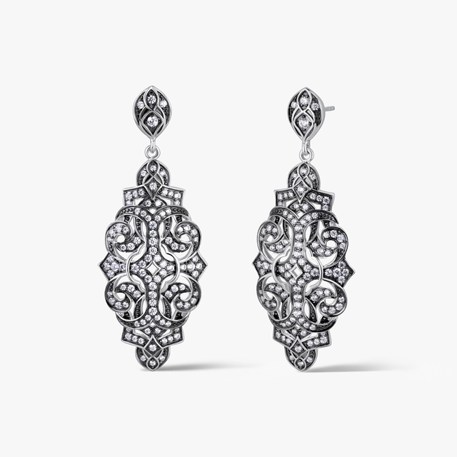 Kolczyki srebrne Royal Star