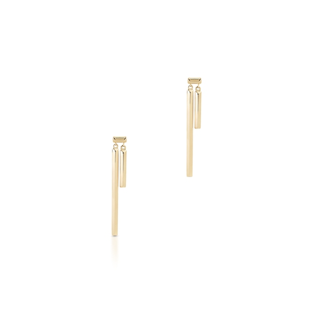 Kolczyki srebrne pozłacane minimalistyczne