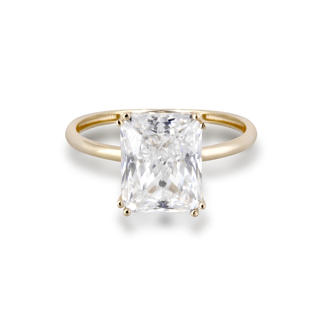 Pierścionek złoty z cyrkonią