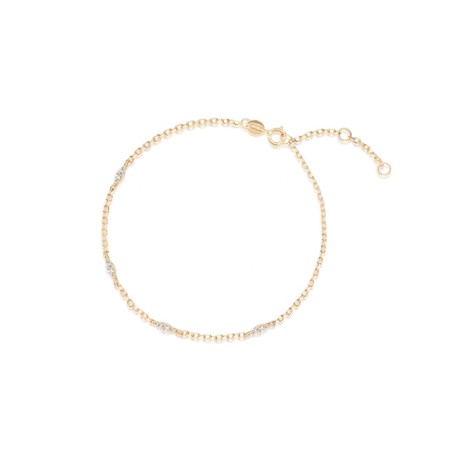 Bransoleta złota z cyrkoniami Ceremonials