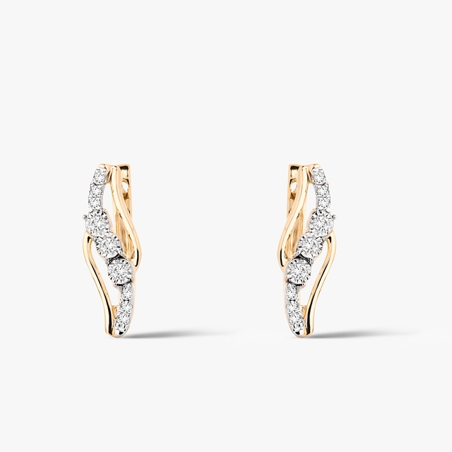 Kolczyki złote z diamentami