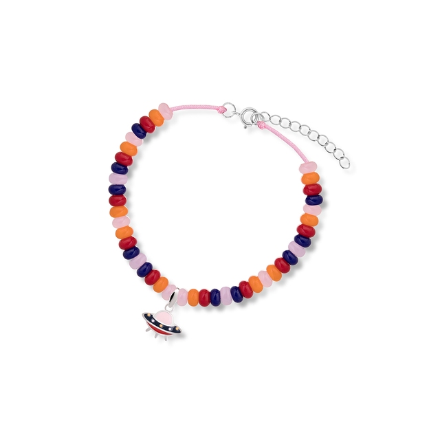 Bransoleta srebrna z motywem UFO