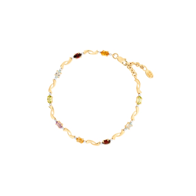 Bransoleta złota z kamieniami szlachetnymi