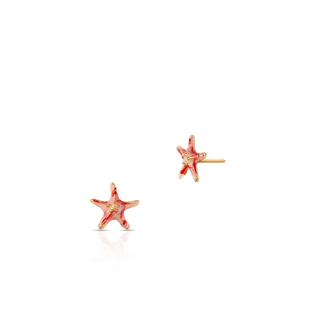 Kolczyki złote rozgwiazdy Santorini