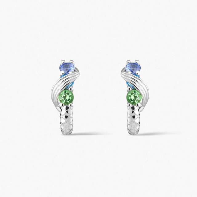 Kolczyki srebrne KOI