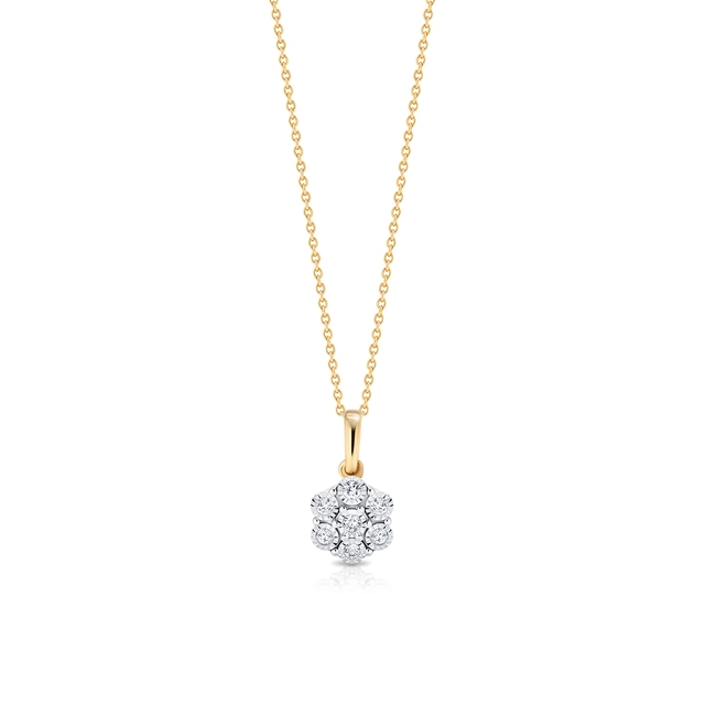 Wisiorek złoty z diamentami