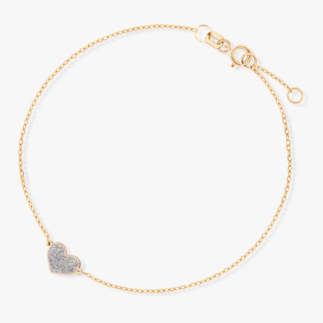 Bransoletka złota z sercem