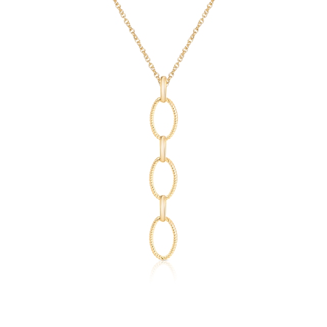 Naszyjnik srebrny pozłacany krawatka