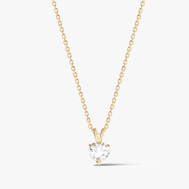 Wisiorek złoty z cyrkonią