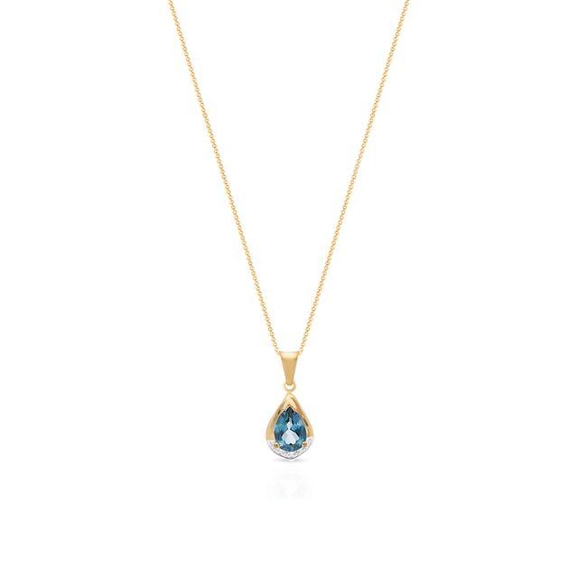 Wisiorek złoty bicolor topaz