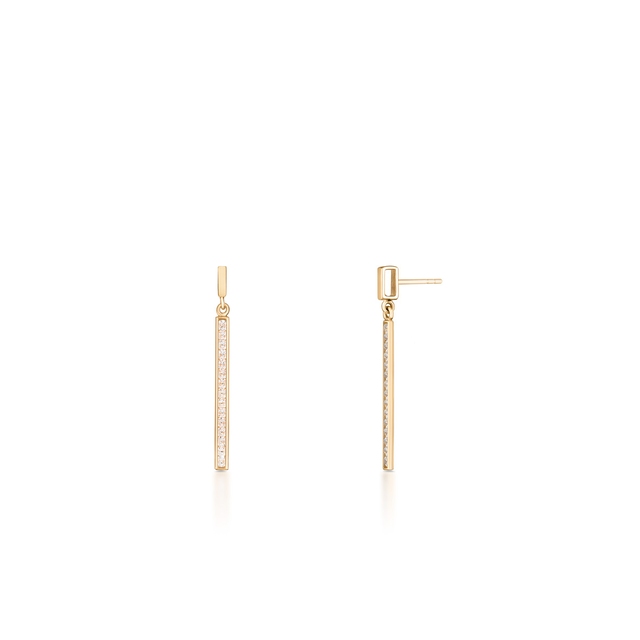 Kolczyki złote z cyrkoniami minimalistyczne