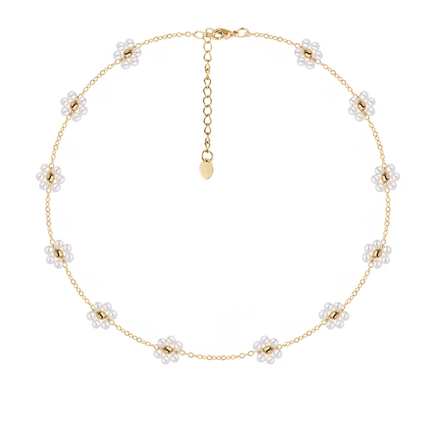 Naszyjnik pozłacany z perłami  Picky Pica