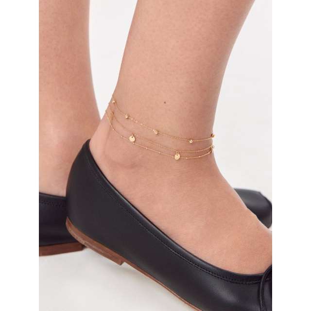 Bransoleta złota na nogę