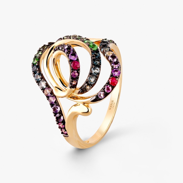 Pierścionek złoty Preludium Paradise Birds