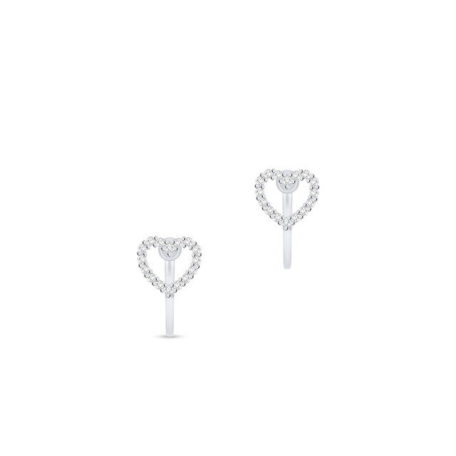 Klipsy srebrne serduszka