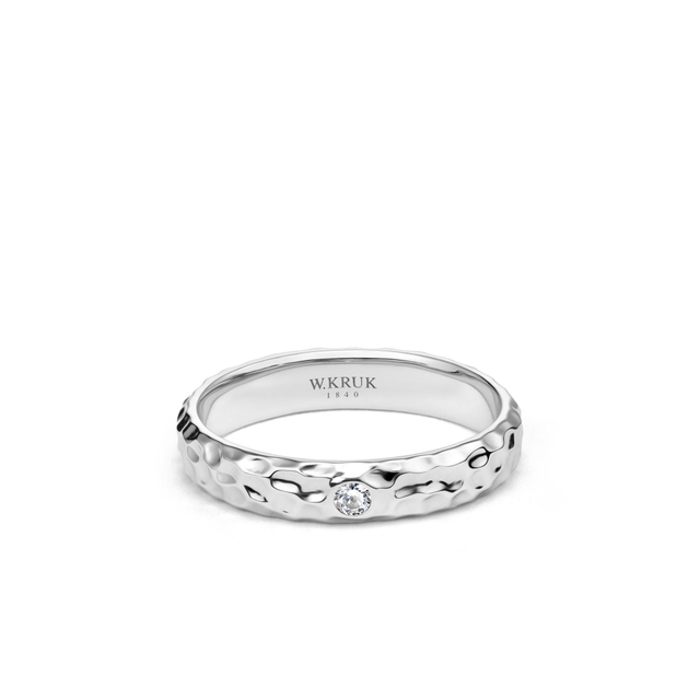 Obrączka srebrna z cyrkonią SENTIERO