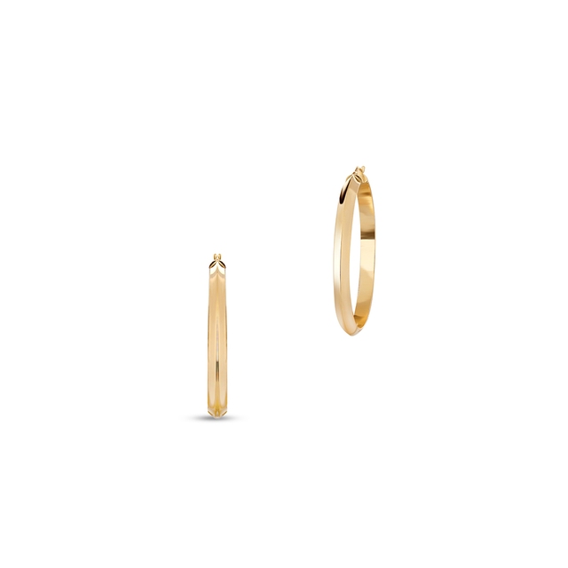 Kolczyki złote geometryczne koła