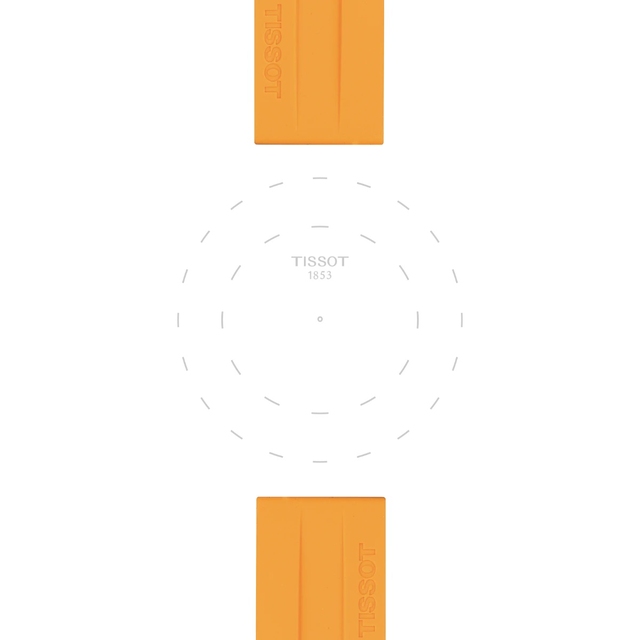 Silikonowy pomarańczowy pasek Tissot 22 mm