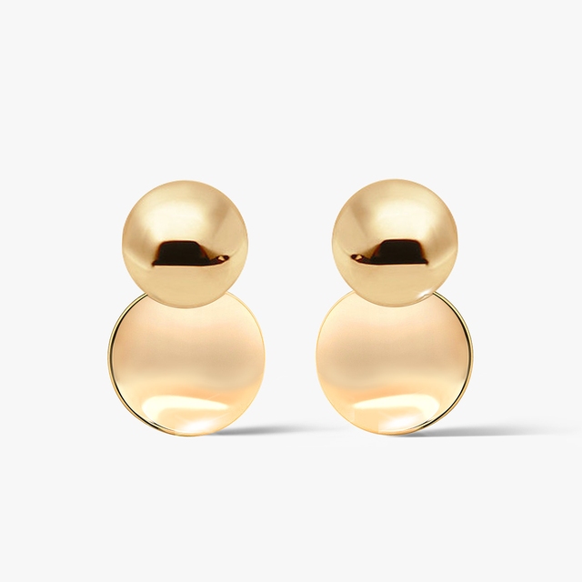 Kolczyki srebrne pozłacane