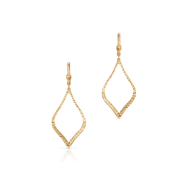 Kolczyki złote fakturowane