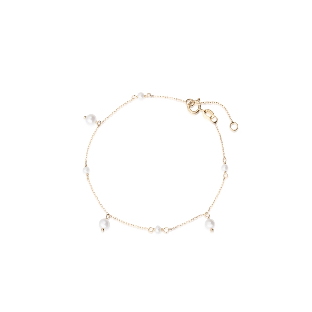 Bransoleta złota z perłami