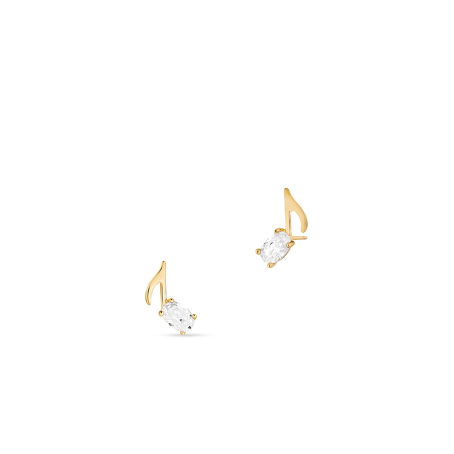 Kolczyki złote nutki